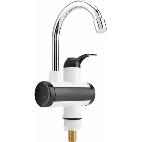Robinet Chauffant Instantané - 3000 W - 220 V - Acier Inoxydable 304 - Rotation 360° - Pour Cuisine et Salle de Bains - 1 Pièce