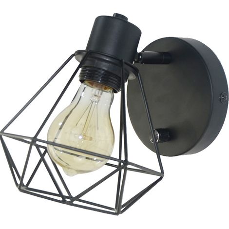 Applique murale industrielle, lampe murale vintage en métal, luminaires décoratifs à angle réglable, lampe murale E27 (1/5)