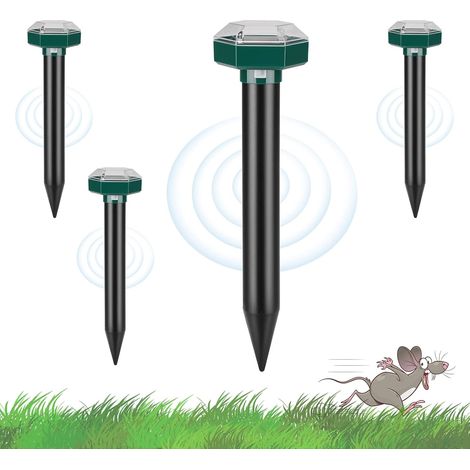4pcs répulsif de rat taupe répulsif solaire à ultrasons répulsif anti-parasites de jardin (1/2)