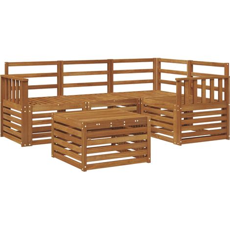 Set di divani da esterno 5 pcs Naturale vidaXL (1/5)