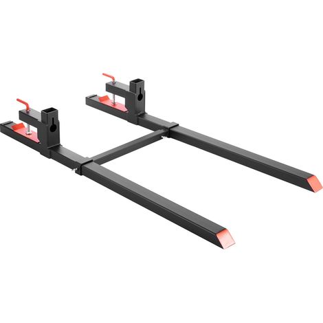Fourches à palettes 907 kg, 149 cm, robustes pour tracteur avec barre stabilisatrice ajustable, accessoires pour chargeur et skid (1/5)