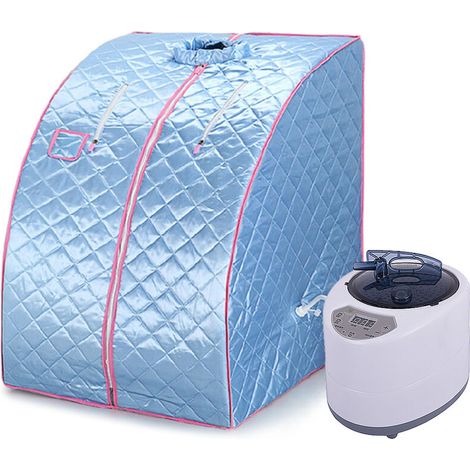 1000W Sauna à Vapeur Portable Home Spa Tente 99x76x88cm Bleu