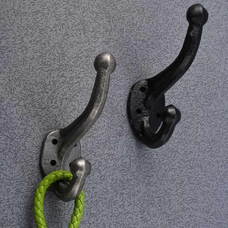 XEPHO Patere Murale En Fonte,Grand Crochet Porte Manteau,Métal Patere Porte Manteau,Pathere Mural,Patère Murale,Lot de 6