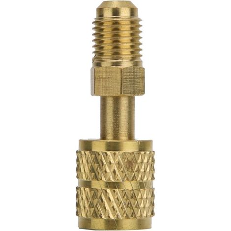 Adaptador de latón AIPERQ Ej.Life New R410 de 1/4" macho a 5/16" hembra, manguera de alta calidad para carga de bombas. (1/4)