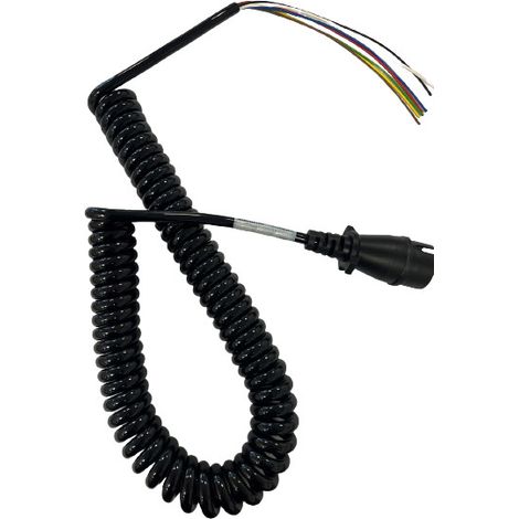 CABLE SPIRALE SURMOULE AVEC FICHE 7 PLOTS - 12V (1/3)