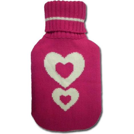 Borsa Acqua Calda 2 Litri Cuori Rosa