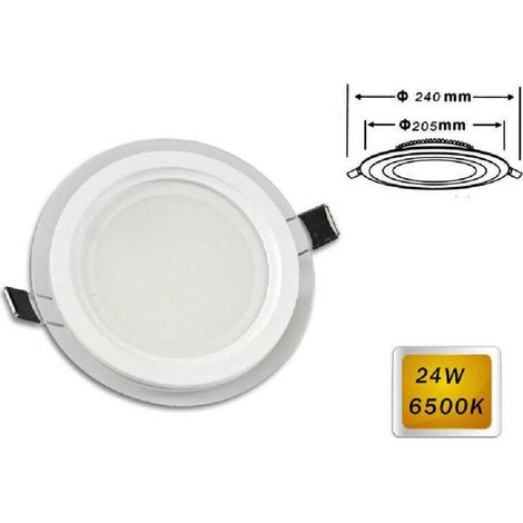 Pannello Led Slim Incasso Bordo Vetro Tondo 24 W Luce 3000k 6500k 4000k P-205et