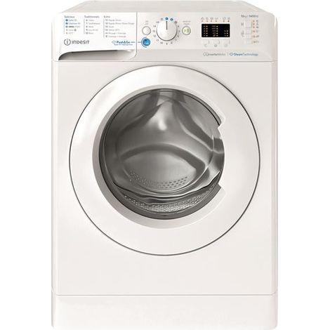 Indesit – Lave-linge frontal 10kg 1400 tours/min – Classe A – Moteur induction – Push&Go Steam – BWA101496XWVFR (1/5)