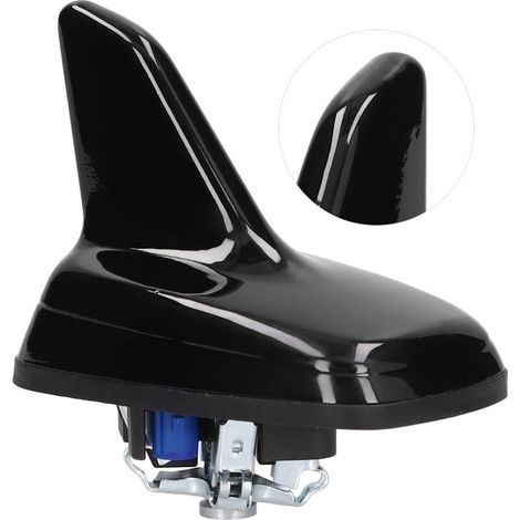 Antenne Forme D'aileron de Requin 5Q0035507B5FQ Antenne D'aileron de Requin de Voiture Noir Brillant Remplacement en Métal ABS pour 5Q0 035 507 B, 5Q0035507B Antenne de Toit