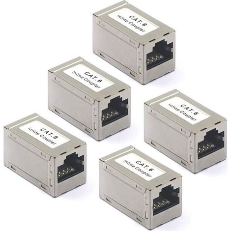 Coupleur femelle à femelle câble adaptateur connecteurs blindés (lot de 5) (1/5)