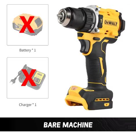 DEWALT DCD805 Perceuse à percussion 18V XR, brushless 90Nm, outil nu, pour installation électrique et perçage faux plafond (1/5)