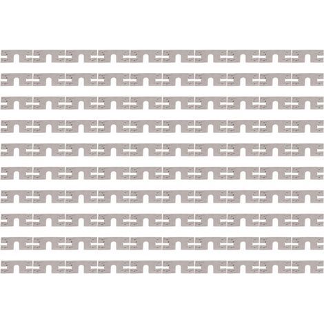 Pack of 100 Conductive Grounding Seals for Photovoltaic Panels, Lightning Protection, Conductive Rounds for 30 x 40 mm T-Slot Guide Rails (1/5)