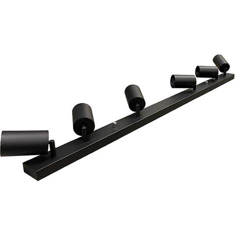 Plafoniera barra nera 6 luci GU10 IdeaLED Qualis 6006 (1/3)