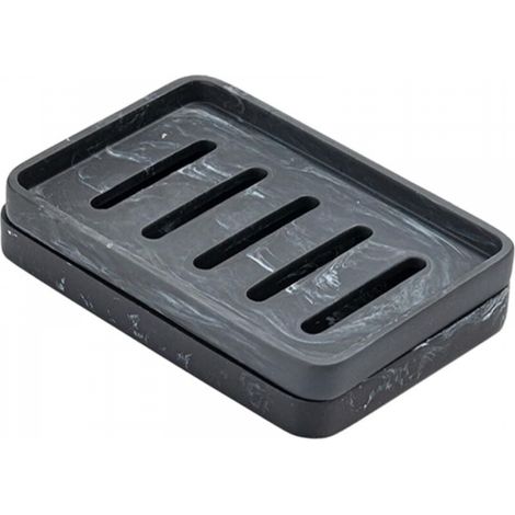 Boîte Porte Double Couche à Drainage Support et Réutilisable pour Salle de Bain Cuisine Style Marbre Imitation Résine Rangement Pratique pour Solide (1/5)