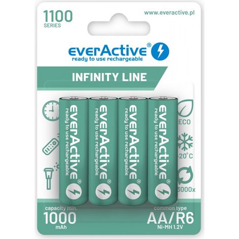 everActive R6 AA 1100mAH 4 Stück (EVHRL6-1100) (1/2)