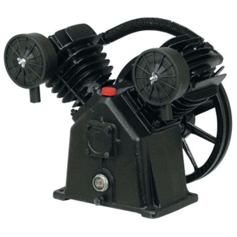 Nu Air – Tête de compression d'air avec filtre – 3 CV – Pression 10 bar – Débit 21 m³/h – Poulie 280 mm pour compresseur - AIR 3 CV (1/2)