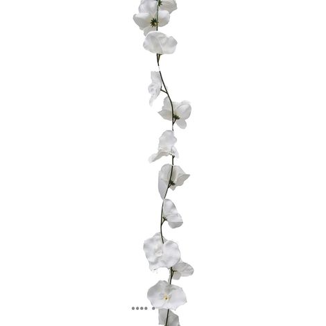 Guirlande de fausses orchidées en tissu L 180 cm l 8 cm