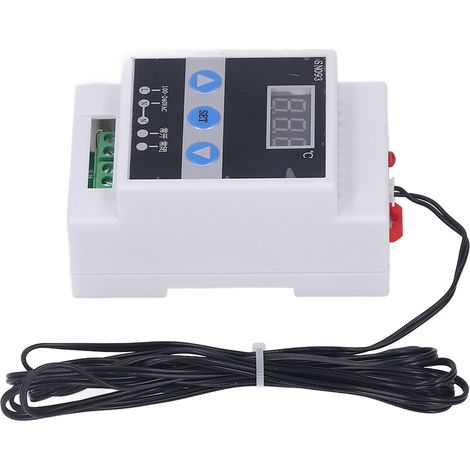 Digitaler Temperaturregler mit Display, einfache Installation, isoliertes Netzteil, Temperaturthermostat 110–240 V, Wassertropfensonde (1/5)