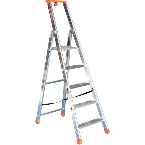 Escabeau 5 marches Fimm professionnel hauteur plateforme 1,12m alu charge 150kg (1/5)