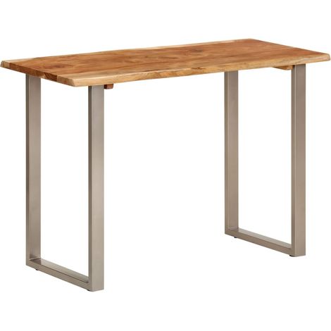 Table à manger Table à dîner 110x50x76 cm Bois d'acacia solide 47399 (1/5)