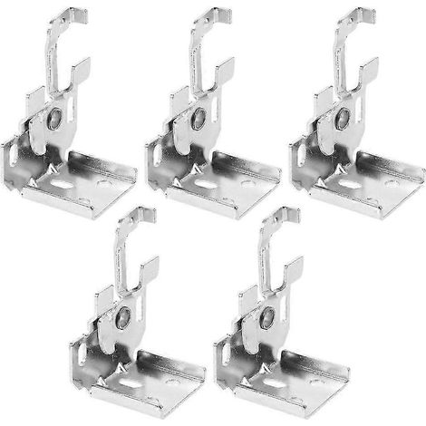 Supports de stores romains argentés compatibles avec l'installation de stores de fenêtre, ensemble de 5 pièces WIWHBYV (1/4)