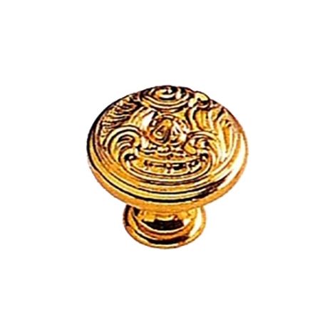 Ouvre&Déco – Bouton de meuble Ø 30 mm en laiton poli brillant – Modèle LOUIS XV – Épaisseur 25 mm – Vis M4 incluses pour installation facile