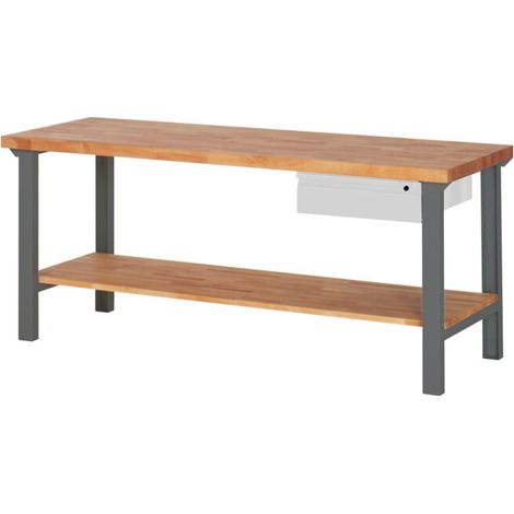 Etabli STIER Premium avec 1 tiroir et plateau de rangement, lxPxH 2 000x700x840 mm (1/5)