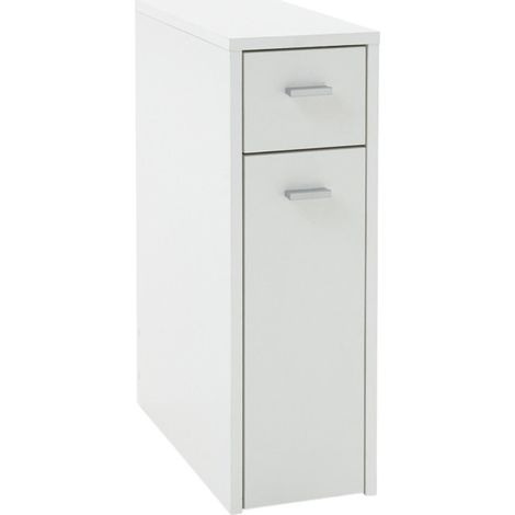 Colonne 2 Tiroirs Design "Fredon" 61cm Blanc (1/4)
