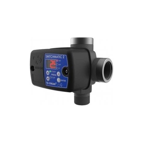 Pressostat électronique T-KIT SWITCHMATIC 2 – Contrôle professionnel des pompes à eau – Manomètre numérique intégré – Pour pompe monophasée 2,2 kW – Proinco