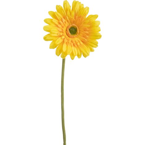Fiore decorativo "Gerbera" con petali gialli decorazione centrotavola h 55 cm -6 Pezzi (1/4)