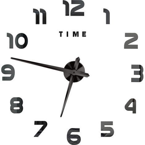 Horloge murale 3D, horloge murale numérique à monter soi-même, mouvement silencieux, horloge murale au design moderne, pour chambre, cuisine ou salon