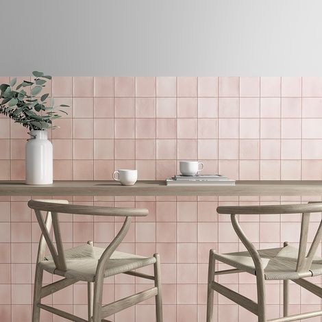 Carrelage Mural Premium Beret Rose Série 12x12cm (1/2)