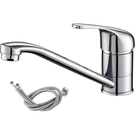 Robinet de Cuisine Mitigeur évier Pivotant 360 ° Mitigeur de Cuisine Chromé Mitigeur Monocommande de Cuisine (1/4)