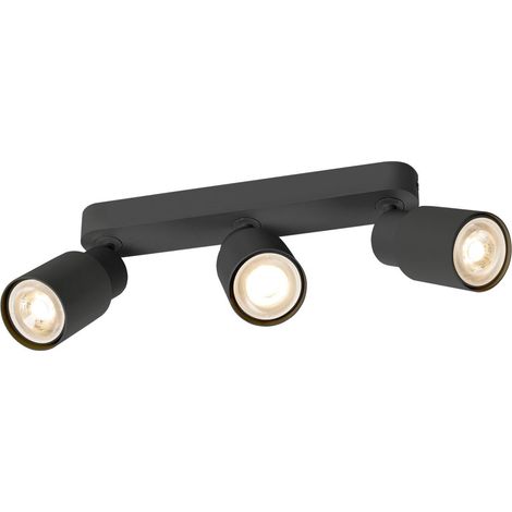 Applique et plafonnier PURI 2.0 Tube long triple 6W GU10 noir - SLV - 1008320 (1/2)