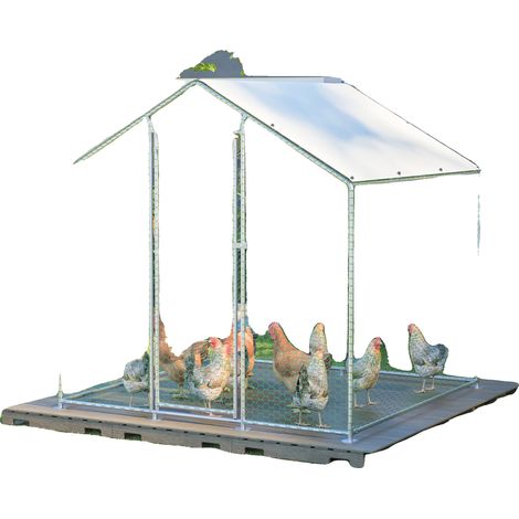 Stand de poulet, verrou de sécurité, housse imperméable, vert (1/2)