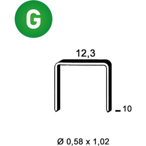 10 000 Agrafes Galvanisées Ad-10 - 12.3x10x0.58x1.02 mm - D-Work