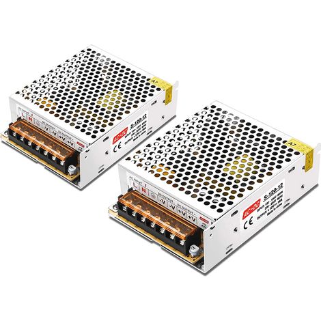 ZOLGINAH 2 Pièces 12V 10A Convertisseur AC 110/220V to DC Commutation Alimentation 120W pour CCTV,Radio,Projet Informatique, LED Light Strings (1/5)