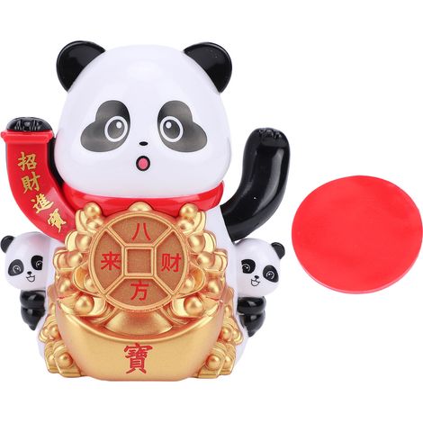 Ortviai Figurine Panda Solaire avec Bras Oscillant Automatique – Déco Bureau, Table de Caissier ou Tableau de Bord Voiture (1/5)