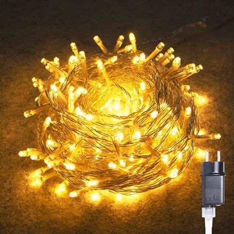 Guirlande lumineuse - - 10M 100LED - Étanche - Blanc chaud - Décoration extérieure (1/5)
