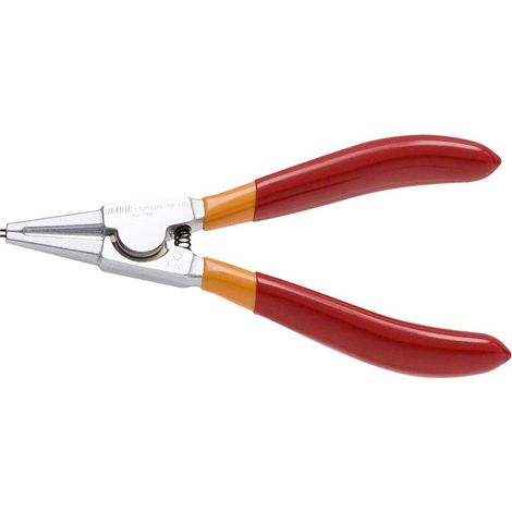 Pince à anneaux de verrouillage externe, droite, 140 x 3-10, rouge