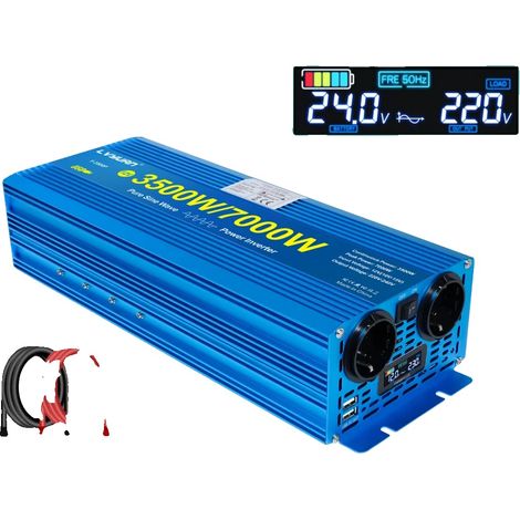 Wechselrichter, reine Sinuswelle, hohe Umwandlungseffizienz, 7000W 24V-220V (1/2)