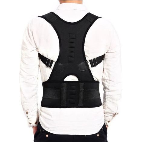 Ceinture correcteur Posture Soutien Et Redresse DOS Magnétique Anti-douleur Therapie Ajustable (1/4)