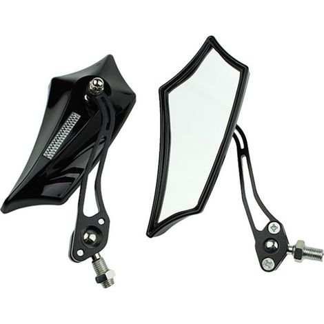 Adecuado para motocicleta universal negra de 8 mm y 10 mm, espejo retrovisor para scooter y ATV (1/5)