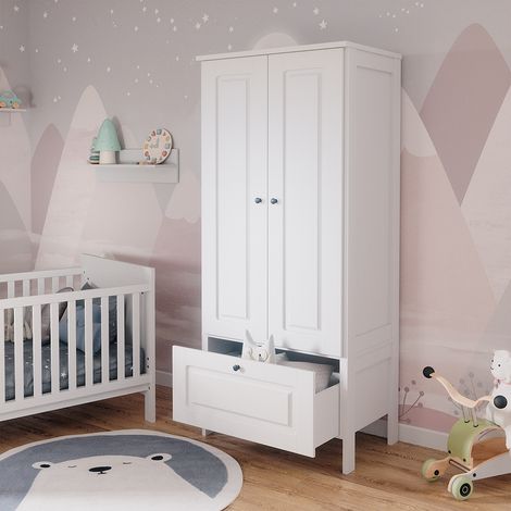 Armadio per bambini Ajaton, Bianco, 83.3 x 187 cm, Vitalispa