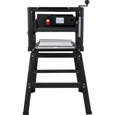 Raboteuse de 330 mm, 2000W, 8000 tr/min, vitesse 6 m/min, avec support en fer et évacuation des copeaux, pliable pour bois. (1/5)