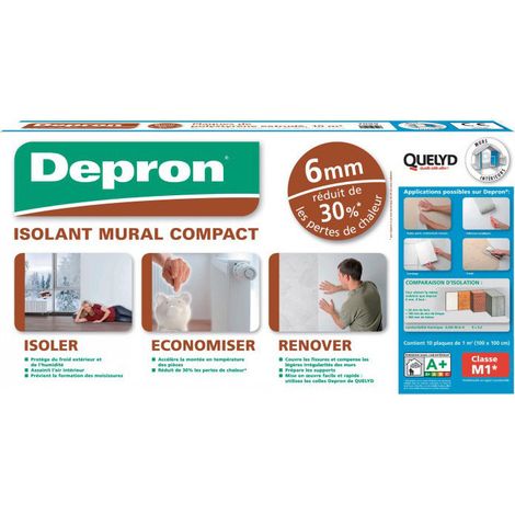 Plaques de polystyrène extrudé 6mm – Lot de 10 – Isolation thermique intérieure – Réduit les pertes de chaleur de 30% – Quelyd (1/5)