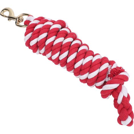 Longe tressée souple en coton pour chevaux, avec système de fixation sécurisé, pour le dressage des chevaux et du bétail. (1/5)