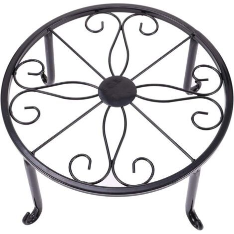 BUNTHAUS Support de fleur en métal Support de pot de fleur Support de plante Tabouret de fleur Porte-plante noir Étagère à fleurs en fer (1/5)