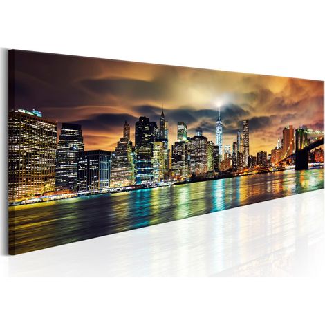 Tableau Imprimé "New York Sky" 50 x 150 cm (1/2)