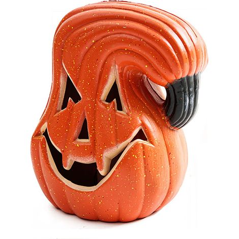 Citrouille Décorative Halloween - Citrouille Creuse en Plastique avec Expression - Décoration de Table et Murale pour Intérieur Extérieur - 1 Pièce (1/5)